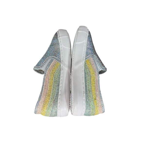 Rainbow Slip-On Sneakers Size 11 Girls By Olive & Edie - Picture 8 of 11